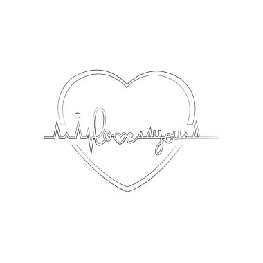 İzole edilmiş sevimli aşk metni