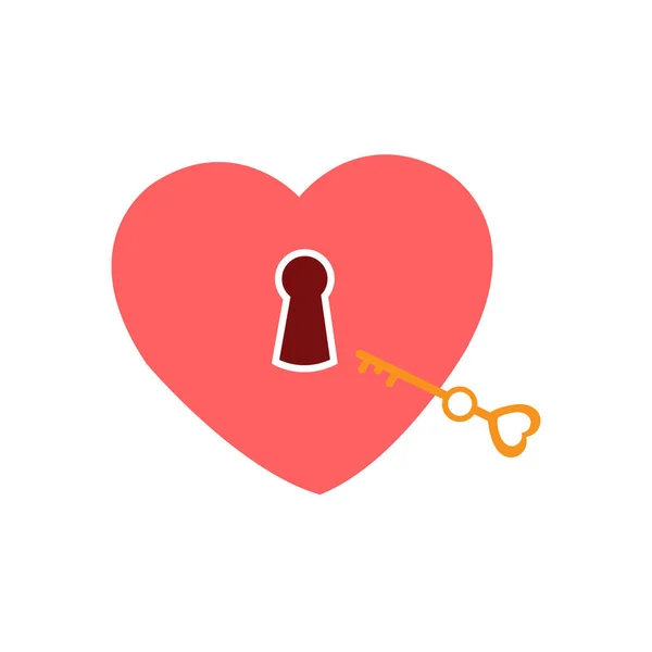 Κλειδαριά σε σχήμα καρδιάς — Διανυσματικό Αρχείο