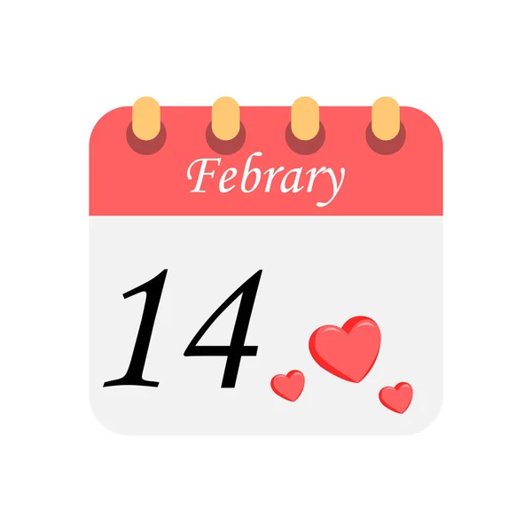 Isolerade valentiner kalender — Stock vektor
