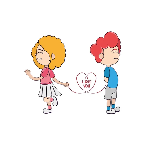 Isolated couple in love Royalty Free Stock Illustrations