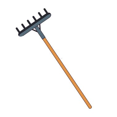 İzole edilmiş bahçe tırmığı simgesi