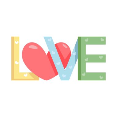 İzole edilmiş sevimli aşk metni