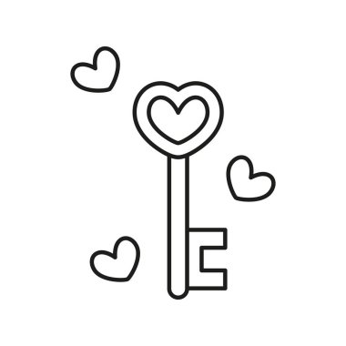 İzole romantik anahtar.