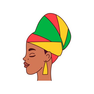 Afrikalı Amerikalı kadın yüzü