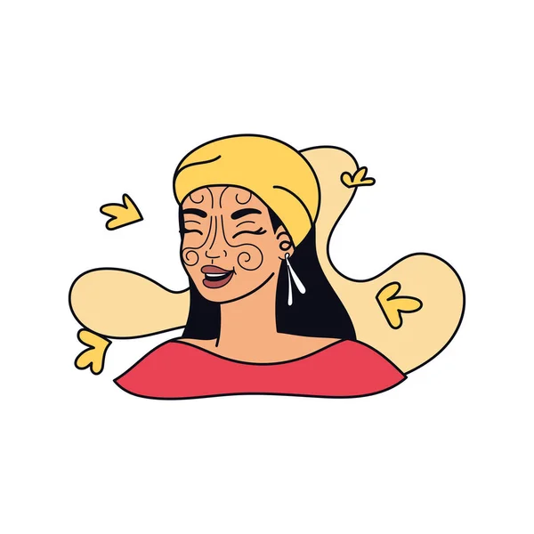 Femme wayuu typique isolée — Image vectorielle