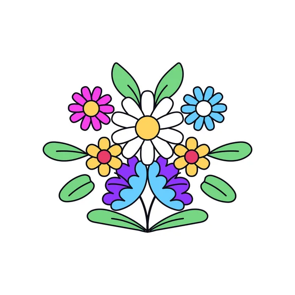 Bouquet isolé de fleurs de marguerite — Image vectorielle