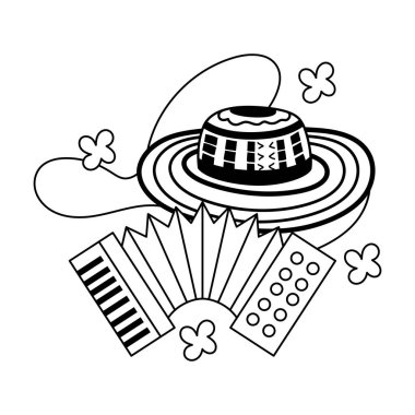 Vueltiao şapka ve akordeon