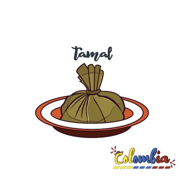 Isolated colombian tamale clipart