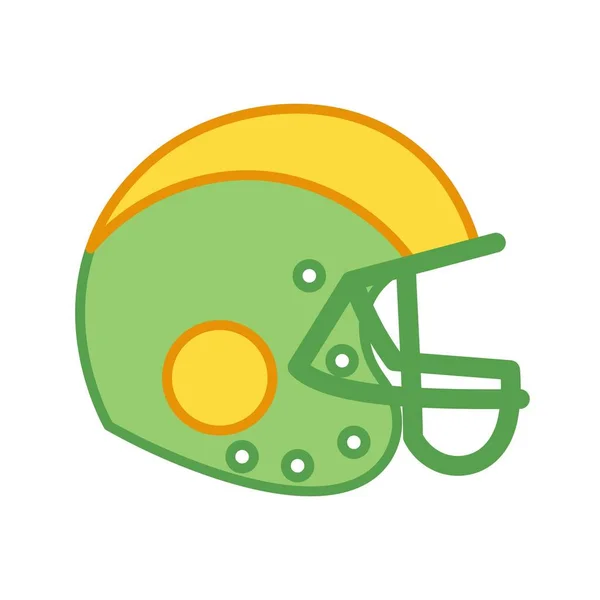 Icono de casco de fútbol americano aislado — Vector de stock