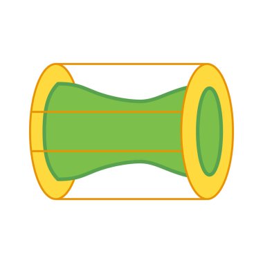 İzole edilmiş geleneksel Kore davul ikonu