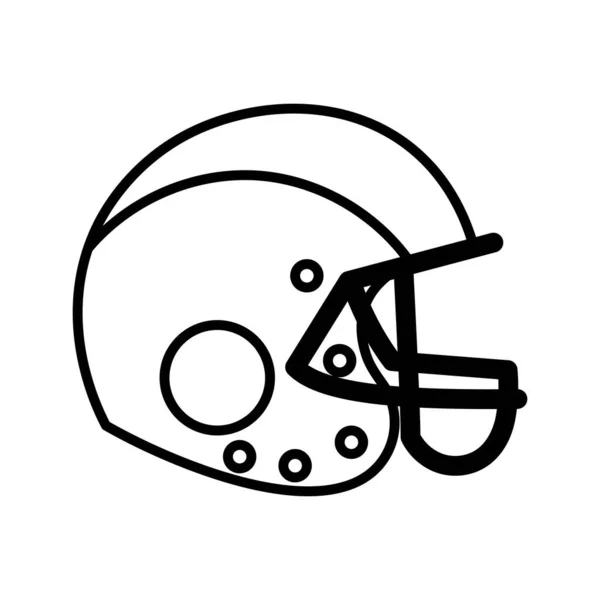 隔離されたアメリカンフットボールヘルメットアイコン — ストックベクタ