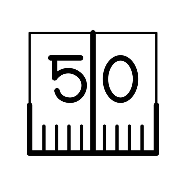 Isolé 50 yard icône de football américain — Image vectorielle