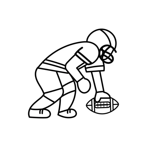 Isolated amercian football player Sport icon — Stock Vector