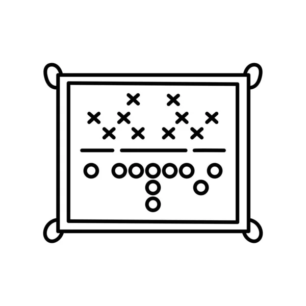 Izolovaný ameican fotbal play chart — Stockový vektor