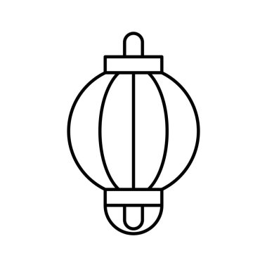 İzole edilmiş Kore geleneksel lamba simgesi