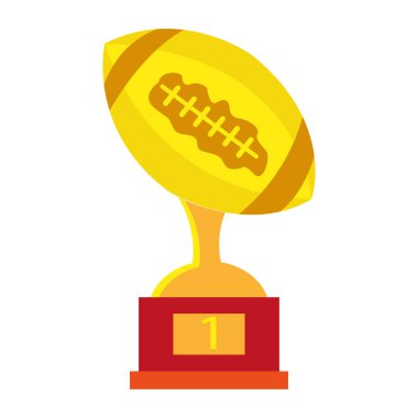 İzole edilmiş ödül ikonu. Kazanan kupa