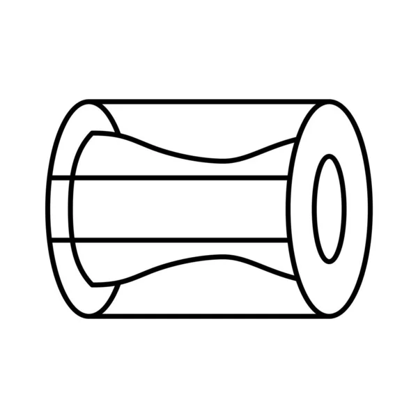 Isolato tradizionale icona del tamburo coreano — Vettoriale Stock