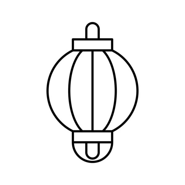 Icono de lámpara tradicional coreana aislada — Archivo Imágenes Vectoriales