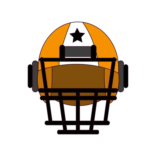 Izolowana ikona amerykańskiego kasku piłkarskiego — Wektor stockowy