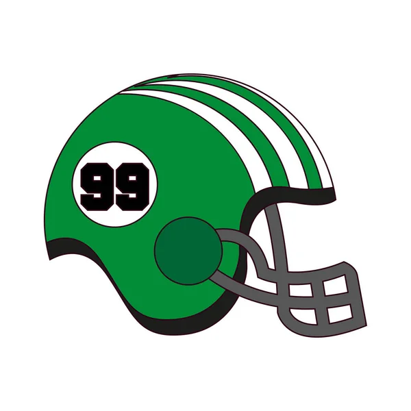 Geïsoleerde Amerikaanse voetbal helm pictogram — Stockvector