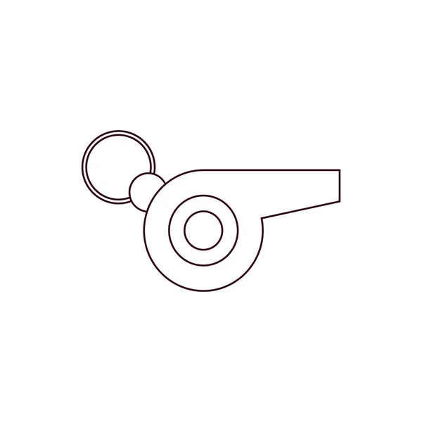 Isoaltová ikona píšťalky. Vybavení rozhodčího — Stockový vektor