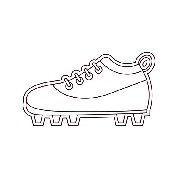 Isolated american football shoe icon — Stock Vector