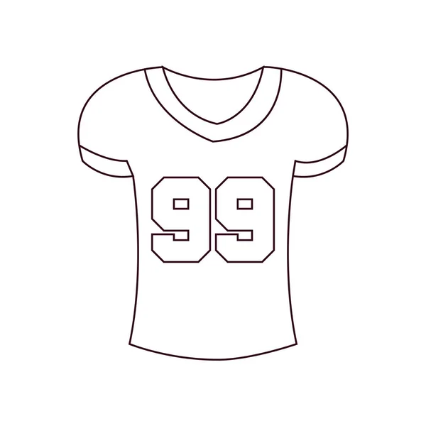 Isolerad amerikansk fotbollsspelare skjorta — Stock vektor