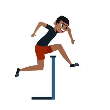 Ayrı bir erkek atlet, atletizm yapıyor.