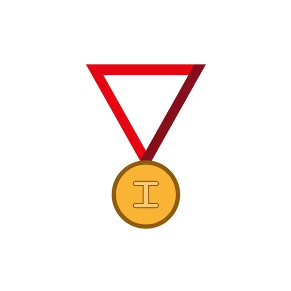 Isolado ícone medalha de ouro primeiro lugar —  Vetores de Stock