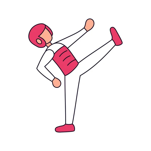 Изолированный спортсмен-икона дзюдо — стоковый вектор