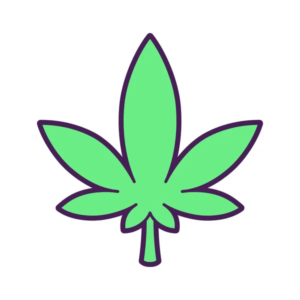 Isolation cannabis médecine naturelle icône — Image vectorielle