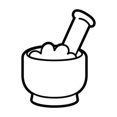 İzole havan ikonu Doğal tıp