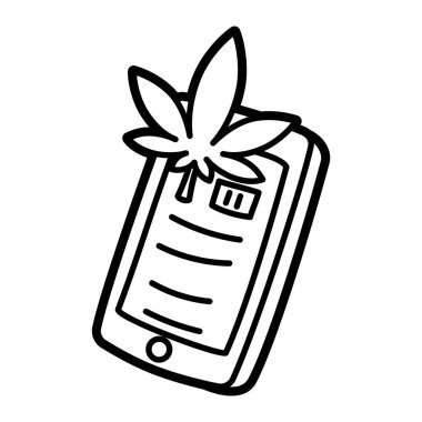 İzole edilmiş kenevir doğal tıp ikonu