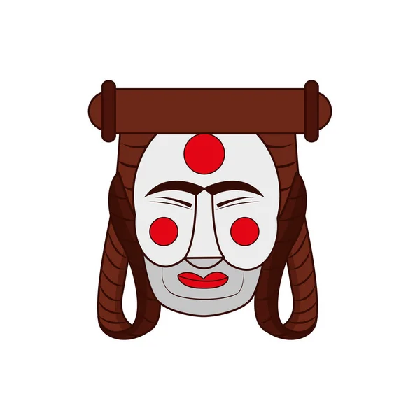 孤立的传统韩国面具 — 图库矢量图片