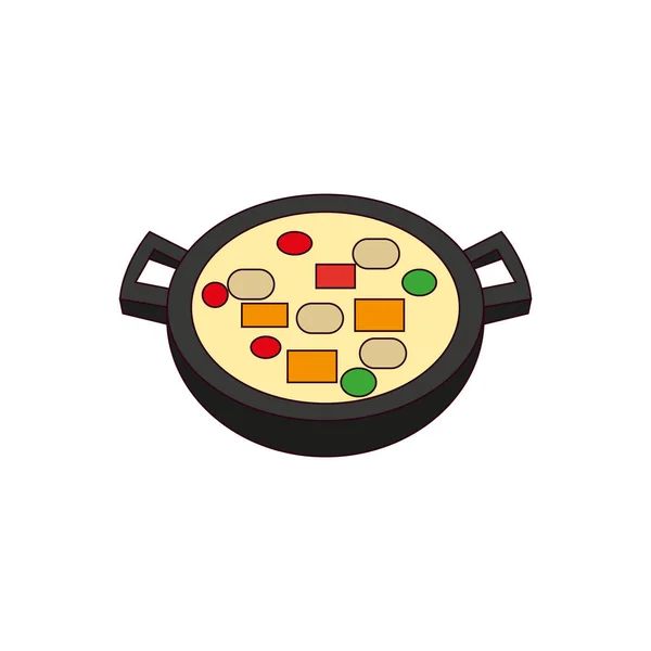 Izolovaný pohled na ikonu ramen potravin — Stockový vektor