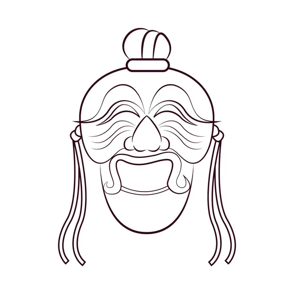 Isolated traditional south korea mask — Stock Vector