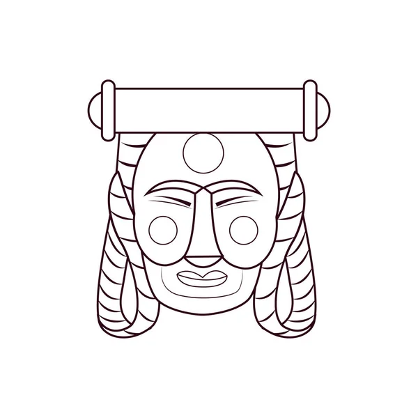 Máscara tradicional isolada da Coréia do Sul — Vetor de Stock