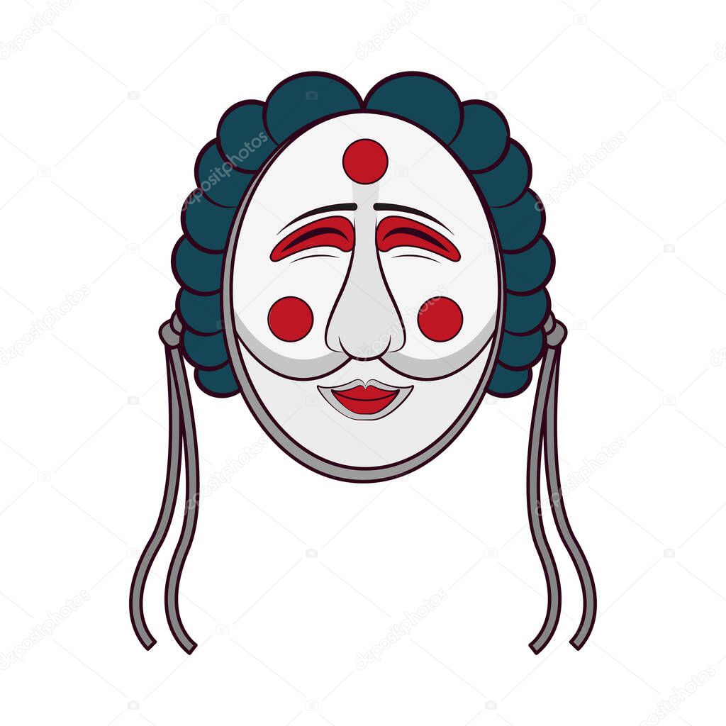 Isolated traditional south korea mask