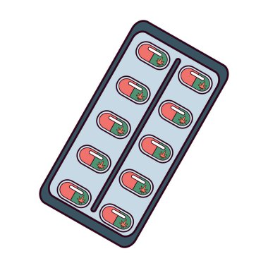 İzole edilmiş kenevir doğal ilaç ikonu