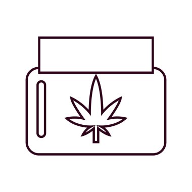 İzole edilmiş kenevir doğal ilaç krem şişesi ikonu