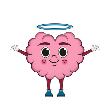 Bir melek beyninin izole edilmiş karikatürü.