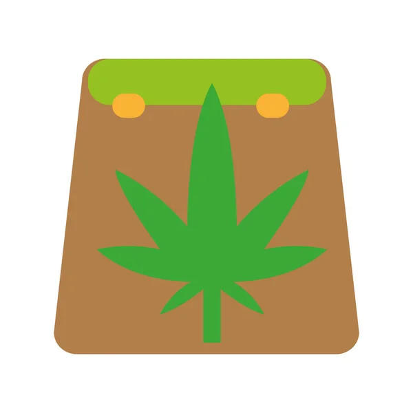 Ícone de medicina natural de cannabis isolado — Vetor de Stock