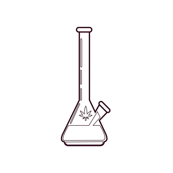 Geïsoleerde cannabis natuurlijke geneeskunde pot icoon — Stockvector