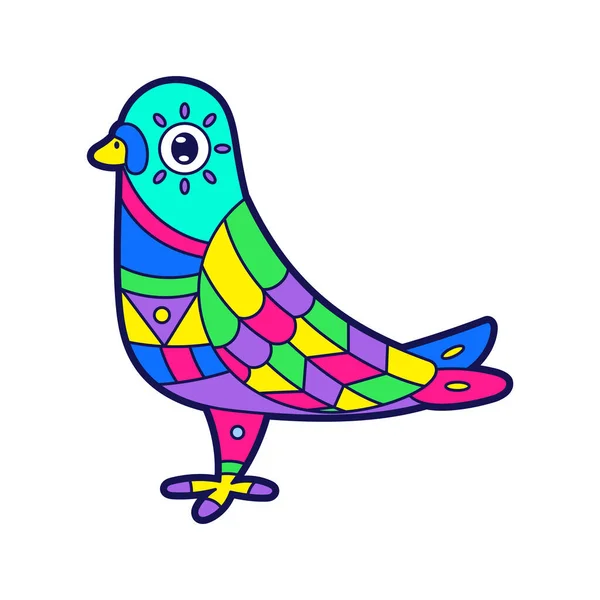 Alebrije de una paloma Cultura mexicana — Vector de stock