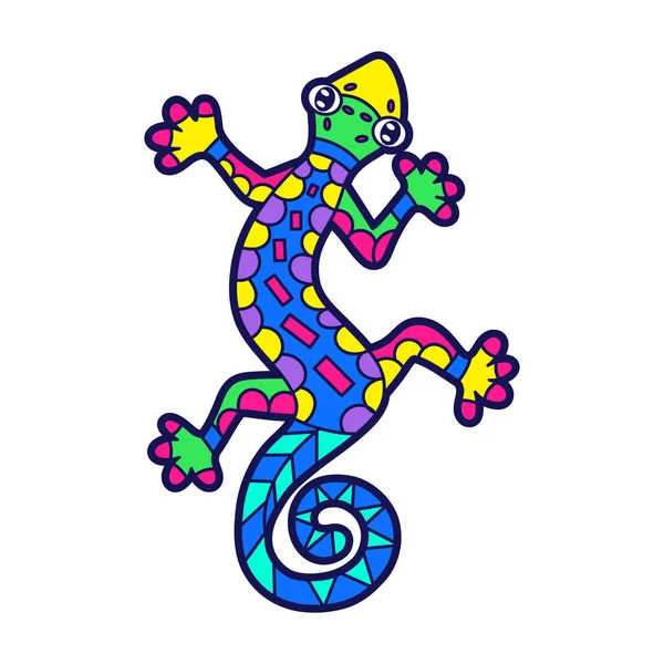 Alebrije de uma iguana Cultura mexicana —  Vetores de Stock