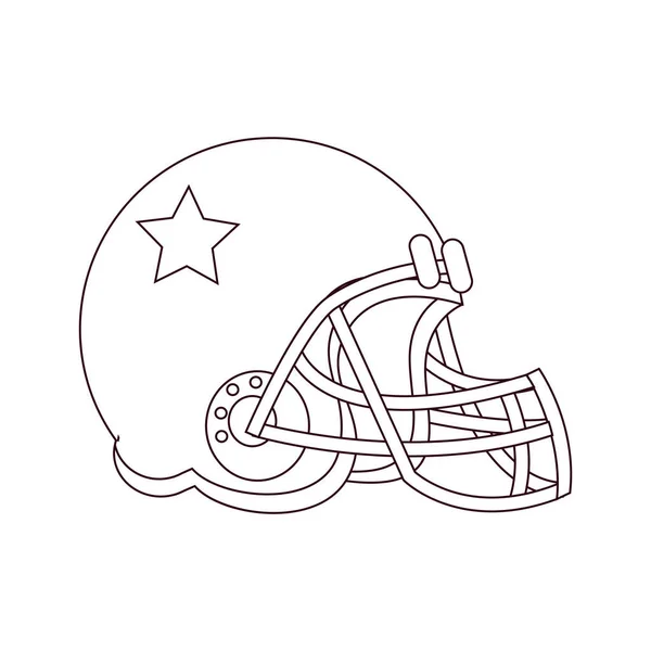 Geïsoleerde Amerikaanse voetbal helm pictogram — Stockvector