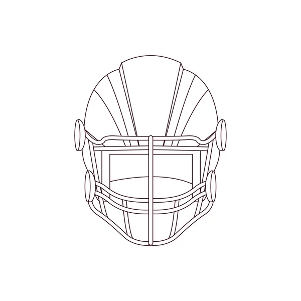 Geïsoleerde Amerikaanse voetbal helm pictogram — Stockvector