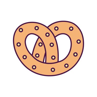 İzole simit ikonu Fast food