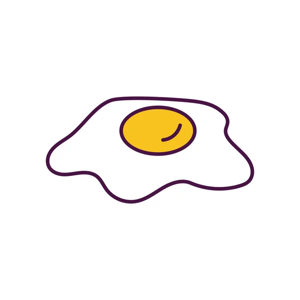 Ícone de ovo frito isolado Alimentos saudáveis — Vetor de Stock