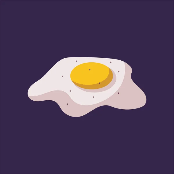 Ícone de ovo frito isolado Alimentos saudáveis — Vetor de Stock